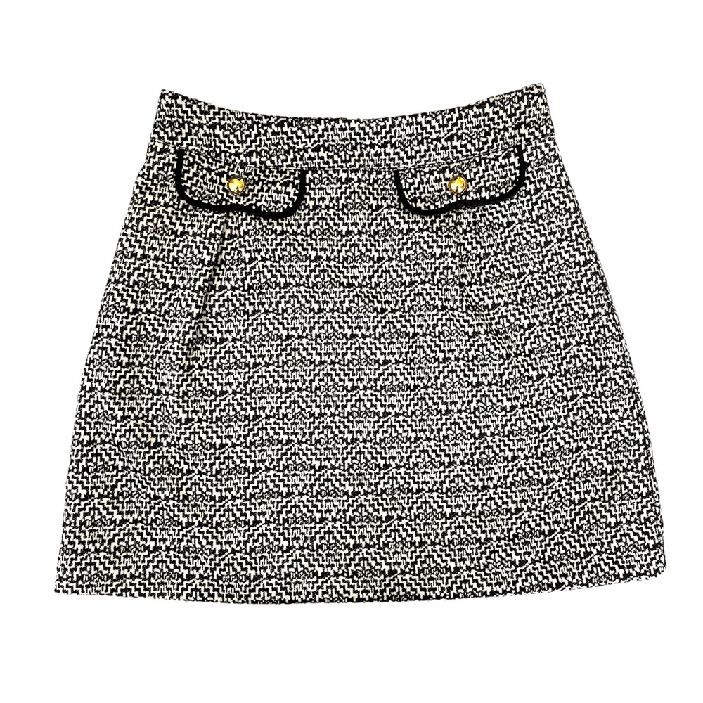 Britt Ryan Tweed Black and White Skirt